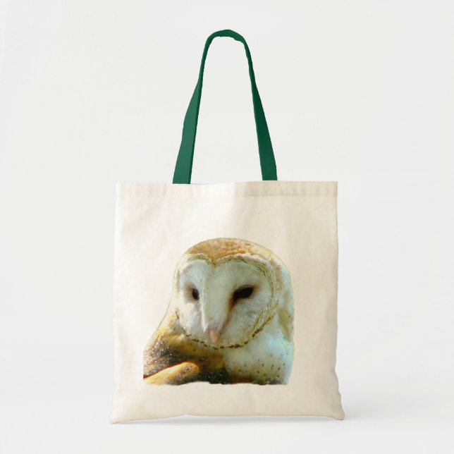 Bolso De Tela Retrato de la cara de la lechuza común (Frente)