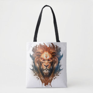 Bolso De Tela Retrato de leones pintura animal vida silvestre al