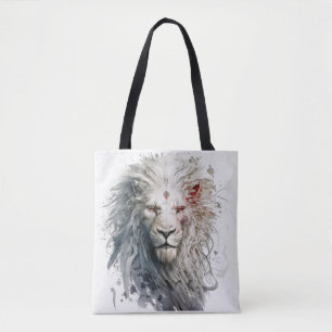 Bolso De Tela Retrato de leones pintura animal vida silvestre al
