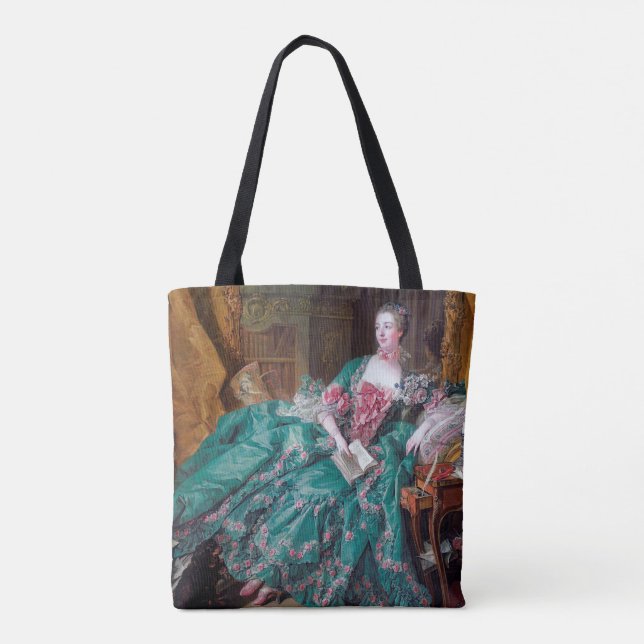 Bolso De Tela Retrato de Madame Pompadour, Boucher (Reverso)