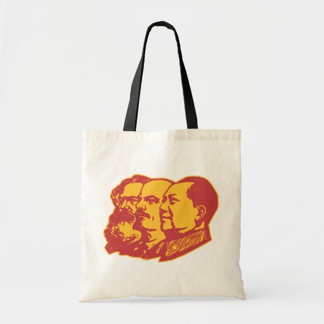 Bolso De Tela Retrato de Marx Lenin Mao (Frente)