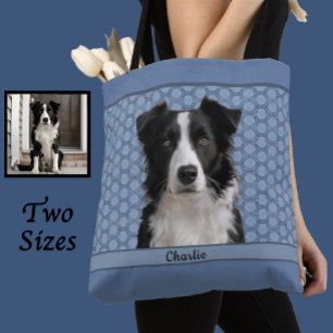 Bolso De Tela Retrato de mascota personalizado con foto y nombre
