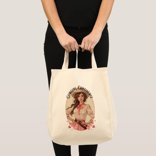Bolso De Tela Retrato de moda occidental de Coquette Cowgirl (Anverso (producto))