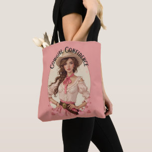 Bolso De Tela Retrato de moda occidental de Coquette Cowgirl