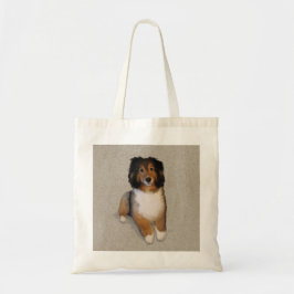 Bolso De Tela Retrato de perro con mezcla de conchas