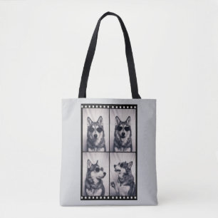 Bolso De Tela Retrato de perro Husky