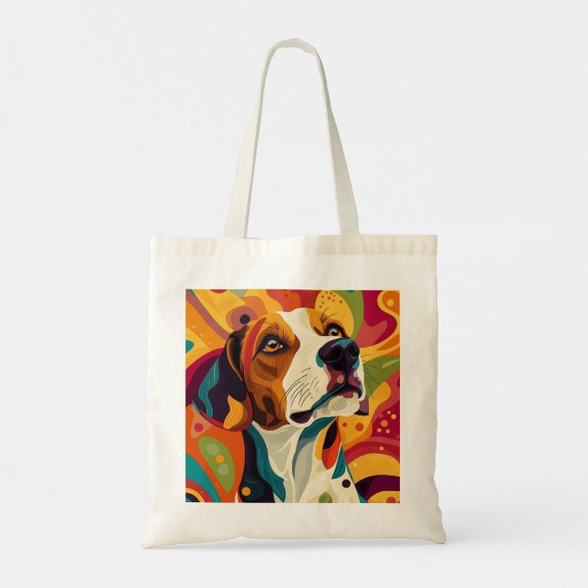 Bolso De Tela Retrato de perro vivo - Fusión del arte y amor de  (Reverso)