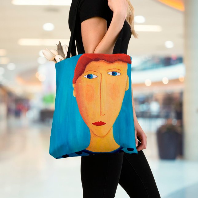 Bolso De Tela Retrato De Un Hombre De Pintura De Arte Moderno (Subido por el creador)