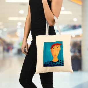 Bolso De Tela Retrato De Un Hombre Pintando Arte Contemporáneo