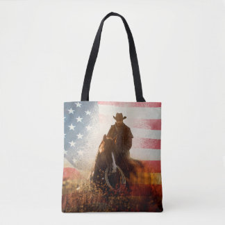 Bolso De Tela Retrato de vaquero del 4 de julio