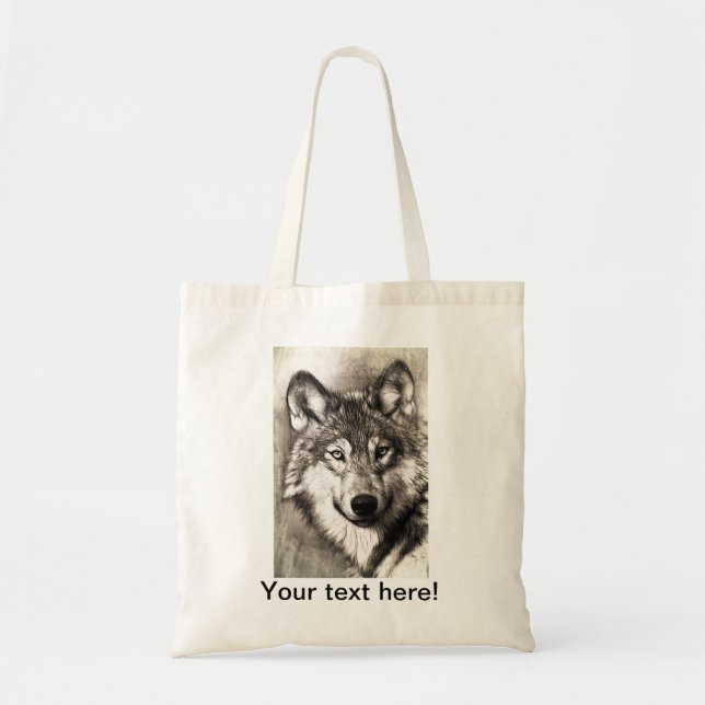 Bolso De Tela Retrato de Wolf (Frente)