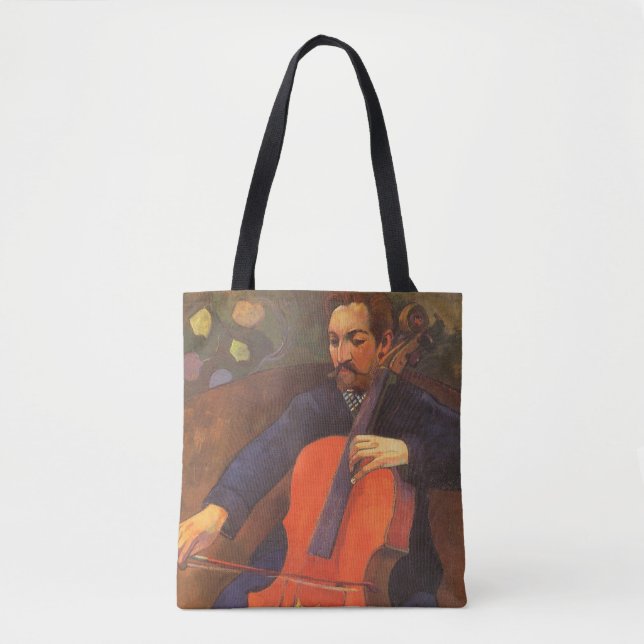 Bolso De Tela Retrato del jugador Schneklud de Paul Gauguin (Anverso)