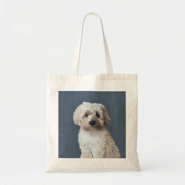 Bolso De Tela Retrato del mascota del perro Shorkie (Frente)