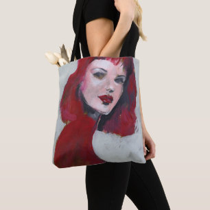 Bolso De Tela Retrato del mercado de cambios - rojo
