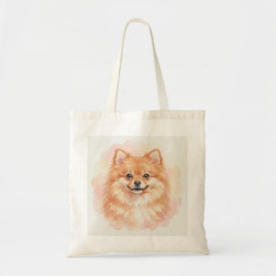 Bolso De Tela Retrato en Acuarela de Pomerania