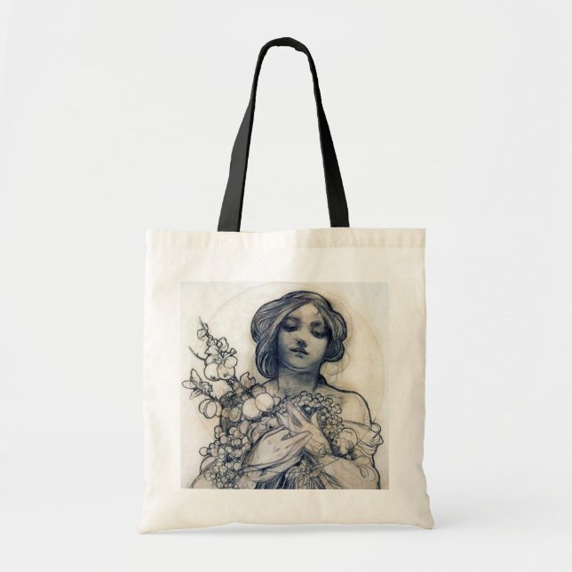 Bolso De Tela Retrato (estudio), Alphonse Mucha (Frente)
