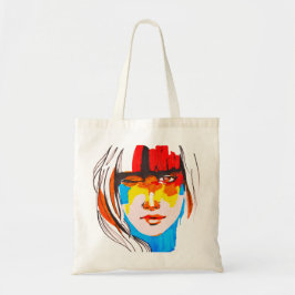 Bolso De Tela Retrato femenino de arte pop abstracto