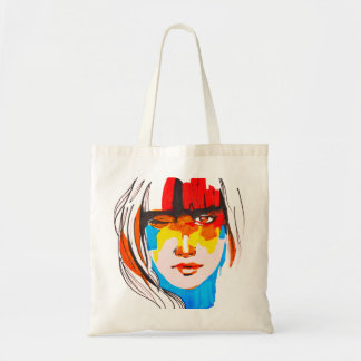 Bolso De Tela Retrato femenino de arte pop abstracto