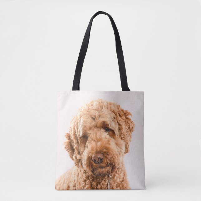 Bolso De Tela Retrato Goldendoodle Studio (Anverso)