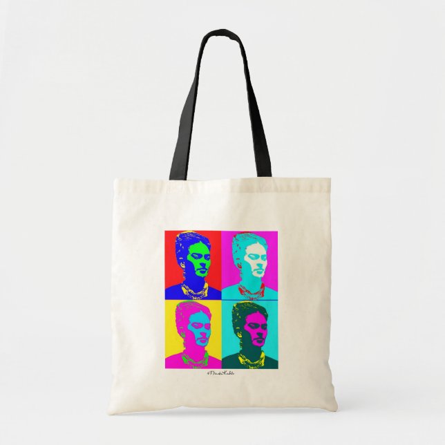 Bolso De Tela Retrato inspirado por Frida Kahlo (Frente)