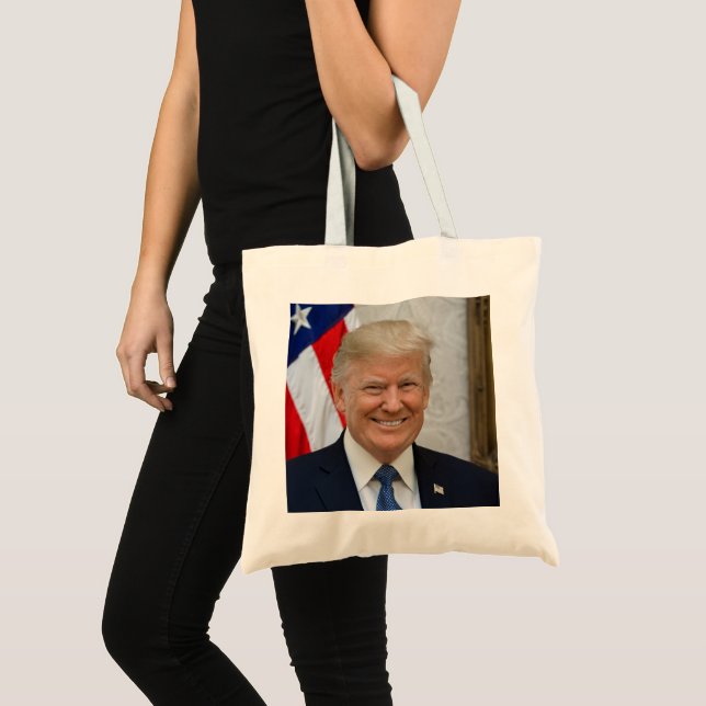Bolso De Tela Retrato oficial del presidente Donald Trump 2017 (Anverso (producto))
