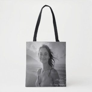 Bolso De Tela Retrato personalizado de ella: regalo de foto simp