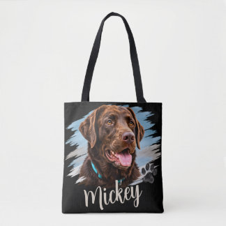 Bolso De Tela Retrato Personalizado de Perro