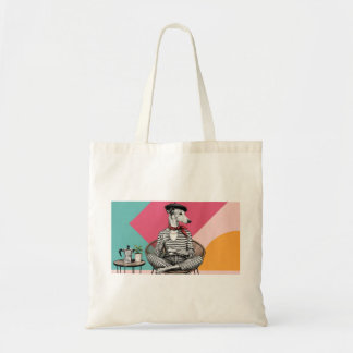 Bolso De Tela Retrato Pop Art de Galgo Gris Elegante