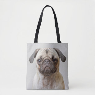 Bolso De Tela Retrato Pug