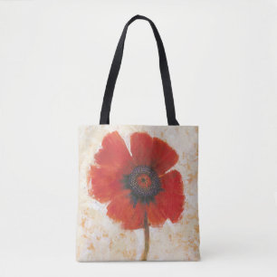 Bolso De Tela Retrato rojo de la amapola