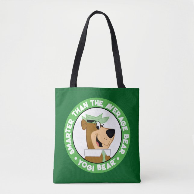 Bolso De Tela Retrato sonriente del oso de Yogi (Anverso)