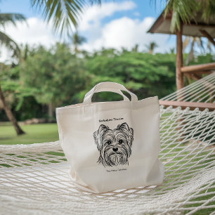 Bolso De Tela Retrato Terrier de Yorkshire