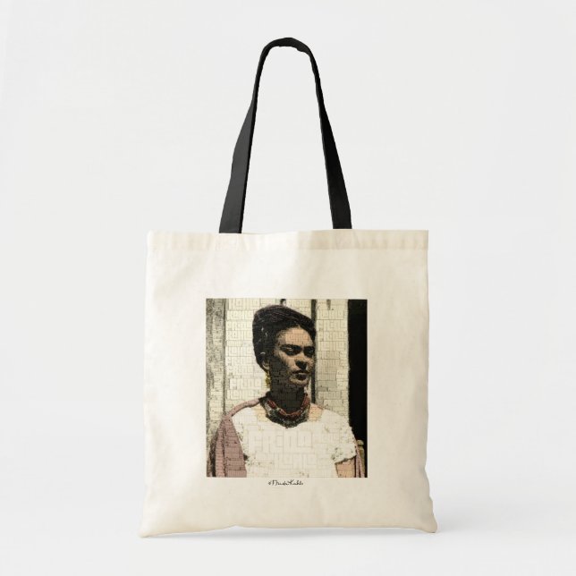 Bolso De Tela Retrato textil de Frida Kahlo (Frente)