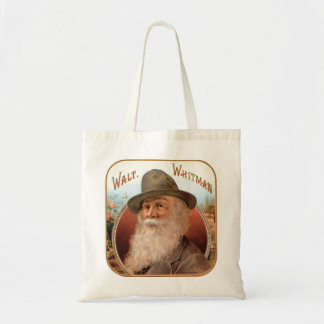 Bolso De Tela Retrato vintage de Walt Whitman de escritor poeta