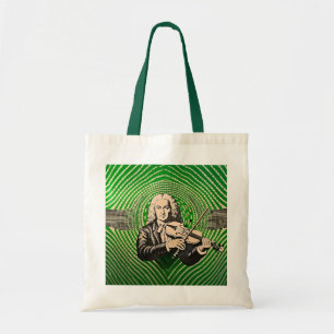 Bolso De Tela Retrato Vivaldi en estilo de ilusión óptica BAUHAU