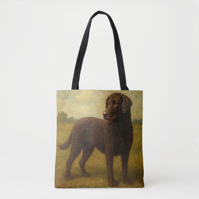 Bolso De Tela Retriever de Costa Rizada (Anverso)