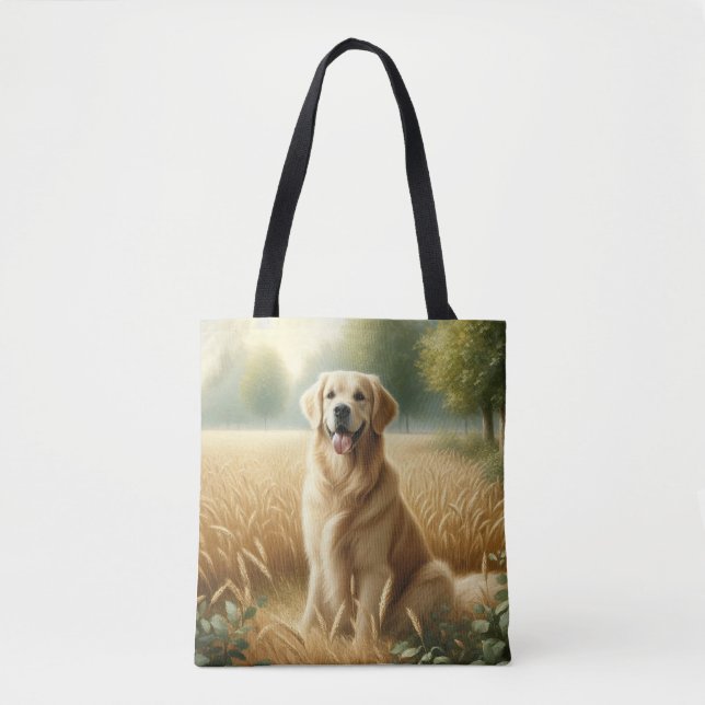 Bolso De Tela Retriever Dorado (Anverso)
