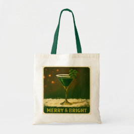 Bolso De Tela Retro 50s 4 Leaf Clover Irish Christmas Martini