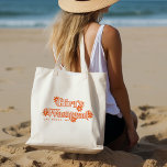 Bolso De Tela Retro 70s Girls Weekend Destination Tote Bag<br><div class="desc">A 70s-inspired retro modern girls' weekend tote bag in a vintage groovy color palette. Perfect for spring weddings,  bridal showers,  bachelorette parties,  birthday parties,  girl's trips,  and even as a favor to your bride tribe and bridesmaids. Easily customize the city and state of your destination weekend trip.</div>