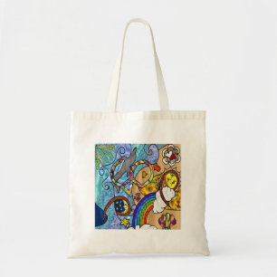 Bolso De Tela Retro años 60 Psicodélico en la ropa de regalos de