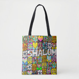 Bolso De Tela Retro años 60 Psicodélico Shalom AMOR