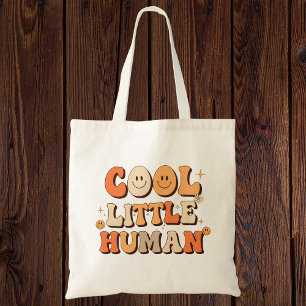 Bolso De Tela Retro años 70 "Cool Little Human" Cara sonriente G