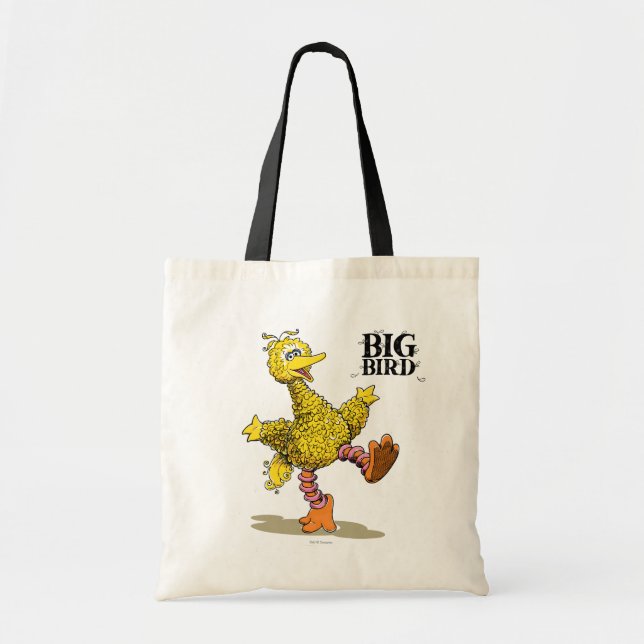 Bolso De Tela Retro Art Big Bird (Frente)