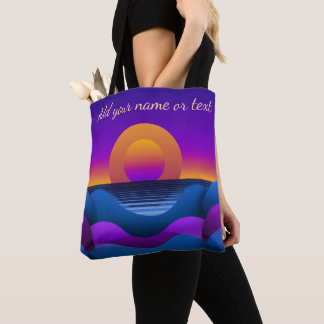 Bolso De Tela Retro Atardecer Horizonte Personalizado