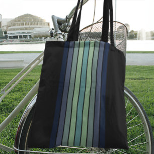 Bolso De Tela Retro Blue & Green Surfboard Stried