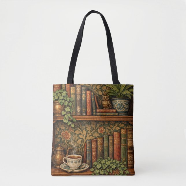 Bolso De Tela Retro book lover art (Anverso)