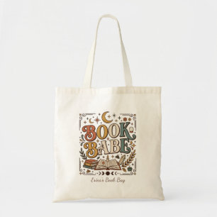 Bolso De Tela Retro Chica de Libros Mística Celestial Brujería L