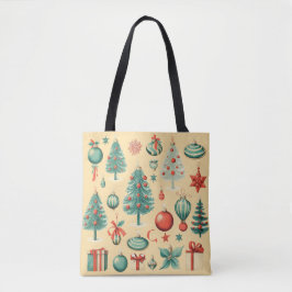 Bolso De Tela Retro Christmas Tote
