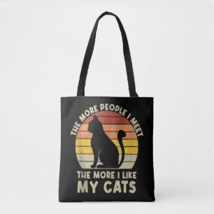 Bolso De Tela Retro Cuanta Más Gente Conozco Más Me Gusta Mi Per