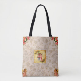Bolso De Tela Retro de cosecha colorida con encaje y flores
